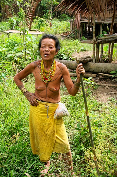 people old woman Hiking the mentawai islands on a budget
