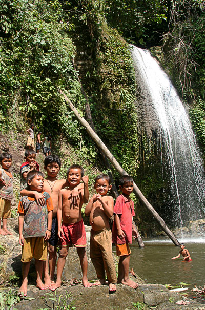 waterfall sumatra Hiking the mentawai islands on a budget