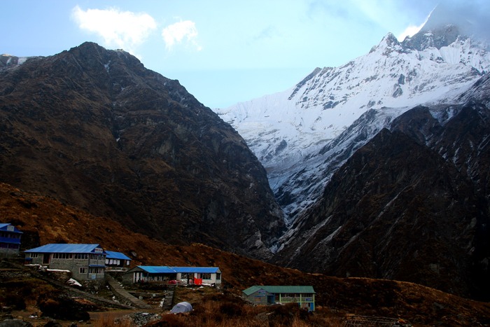 trekking al campo base del annapurna machapuchare