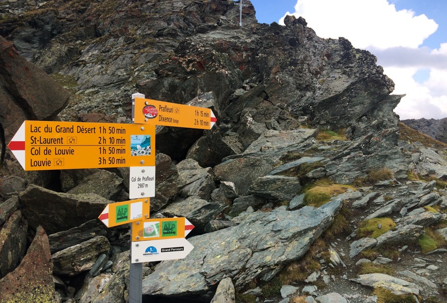 Signs at haute route