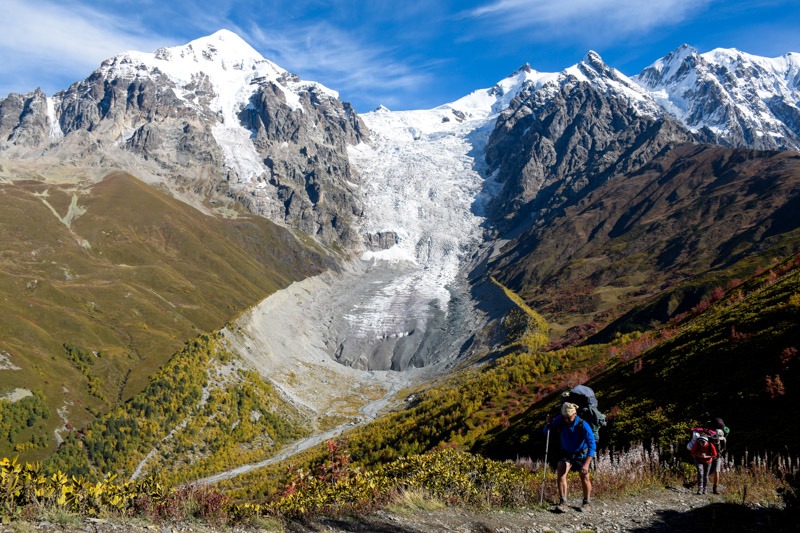 Glaciar de Adishi trekking de mestia ushguli